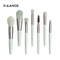 MAANGE 7/9/15pcs Makeup Brush Set+5pcs Mini Sponge Cosmetics for Face Natural Synthetic Hair Professional Beauty Makeup Tools