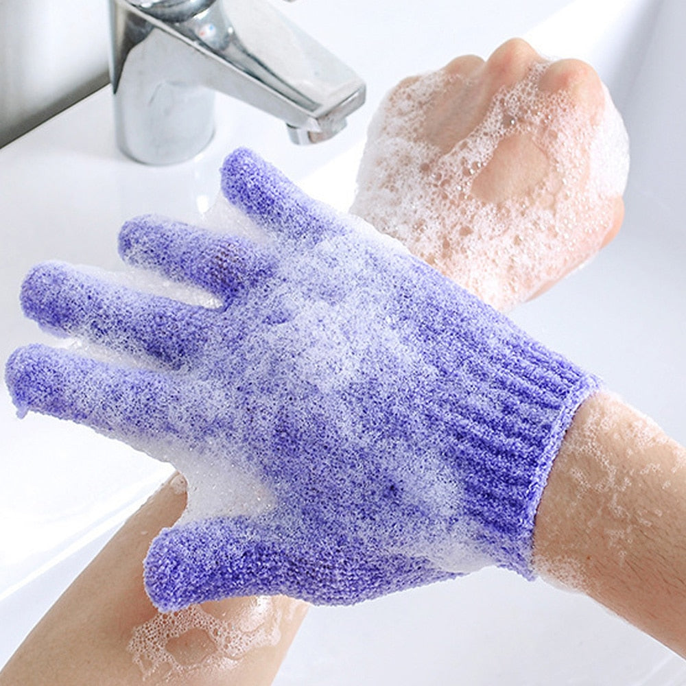 10pcs Bathing Body Scrub Gloves Collocation Shower Gel Soap Bath Cream Body Wash Deep Cleaning of Dirt Dead Skin 19*13cm