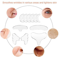 Reusable Silicone Removal Sticker Face Forehead Neck Eye Sticker Pad Anti Aging Skin Lifting Care Pad