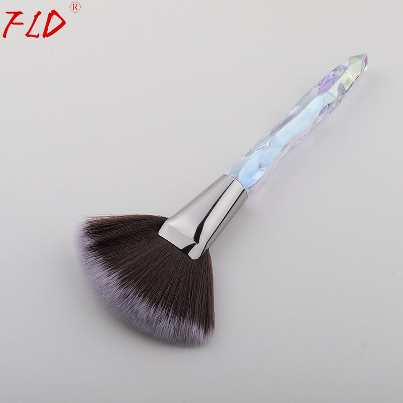 FLD 1 Piece Crystal Makeup Brush Soft Fan Brush Kabuki Brush High Quality Makeup Tool Face Cosmetic