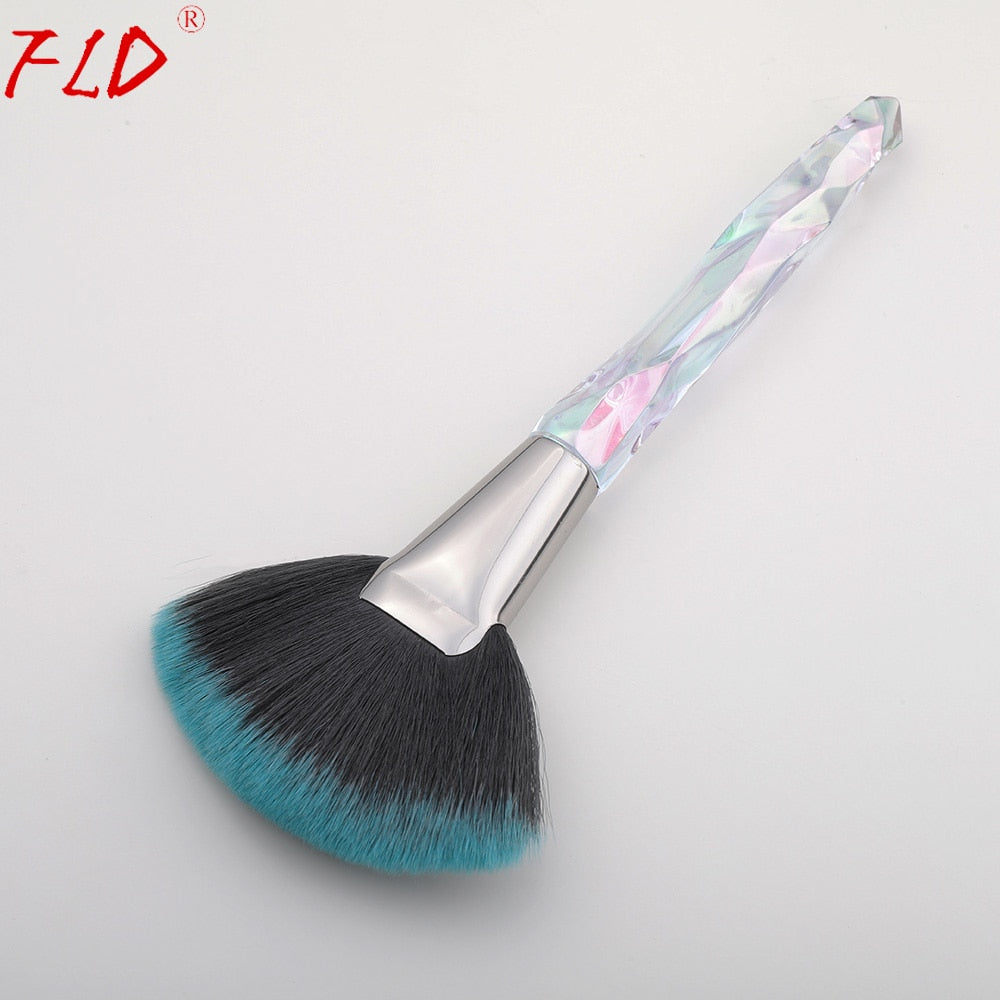 FLD 1 Piece Crystal Makeup Brush Soft Fan Brush Kabuki Brush High Quality Makeup Tool Face Cosmetic