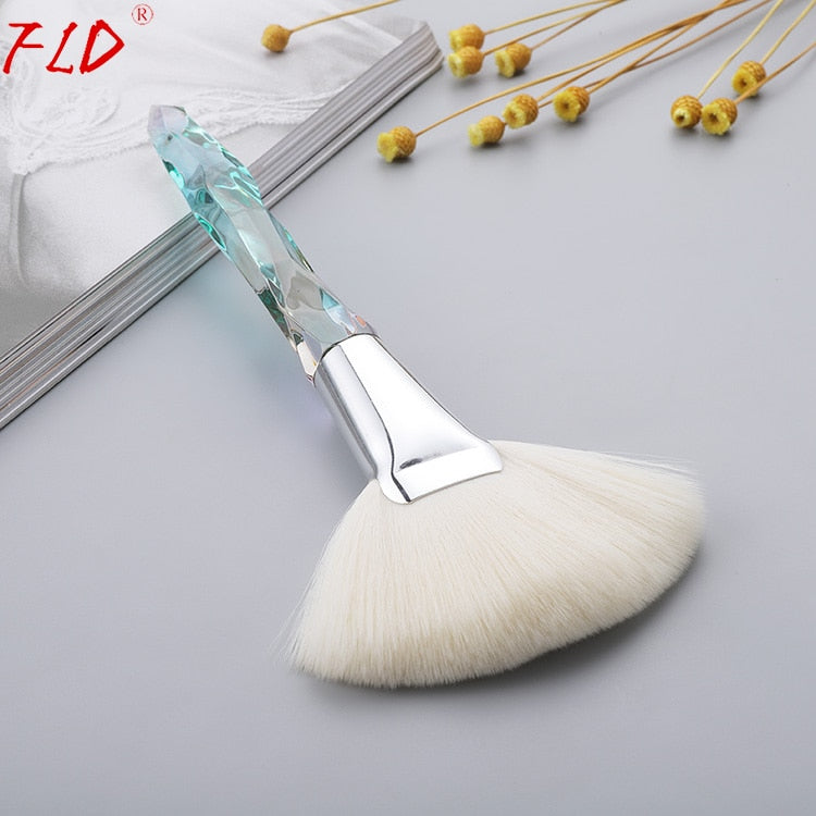 FLD 1 Piece Crystal Makeup Brush Soft Fan Brush Kabuki Brush High Quality Makeup Tool Face Cosmetic