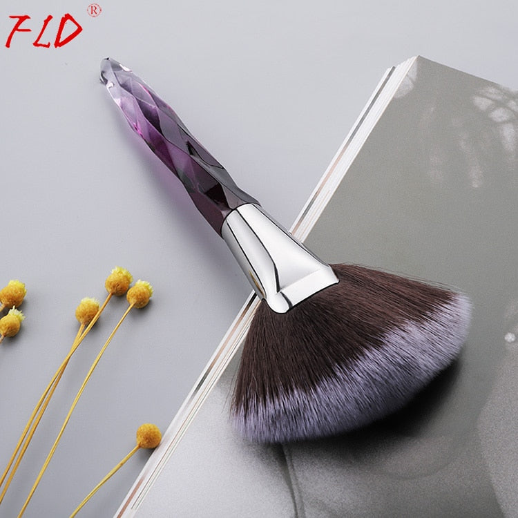 FLD 1 Piece Crystal Makeup Brush Soft Fan Brush Kabuki Brush High Quality Makeup Tool Face Cosmetic