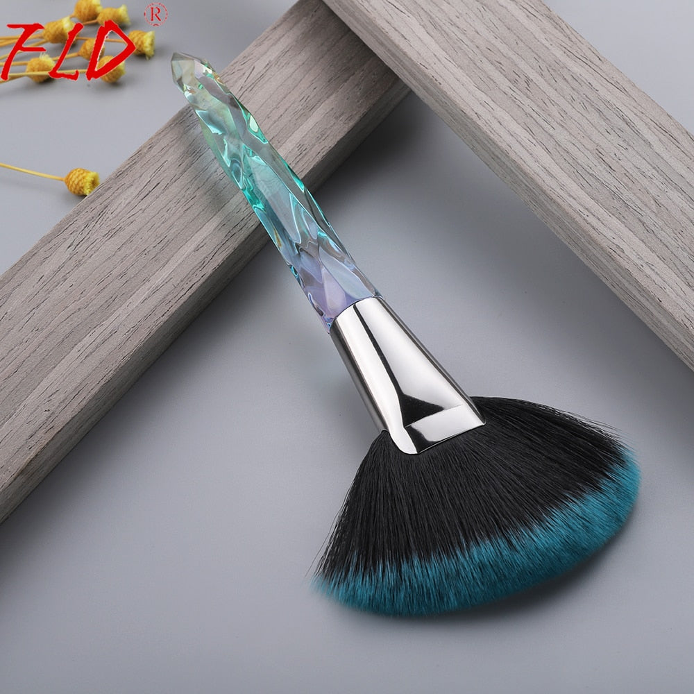 FLD 1 Piece Crystal Makeup Brush Soft Fan Brush Kabuki Brush High Quality Makeup Tool Face Cosmetic