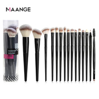 MAANGE 7/9/15pcs Makeup Brush Set+5pcs Mini Sponge Cosmetics for Face Natural Synthetic Hair Professional Beauty Makeup Tools