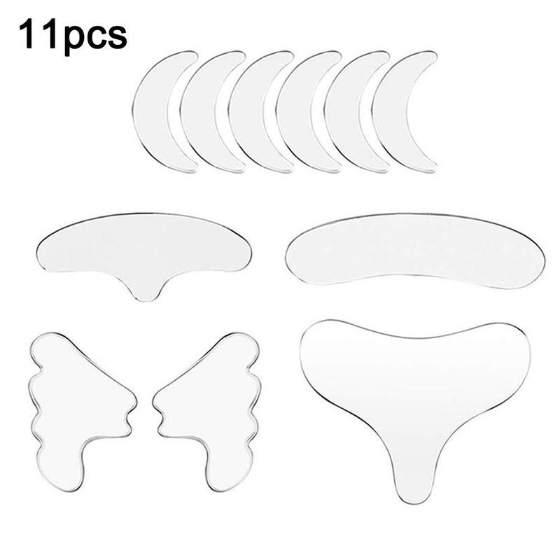 Reusable Silicone Removal Sticker Face Forehead Neck Eye Sticker Pad Anti Aging Skin Lifting Care Pad