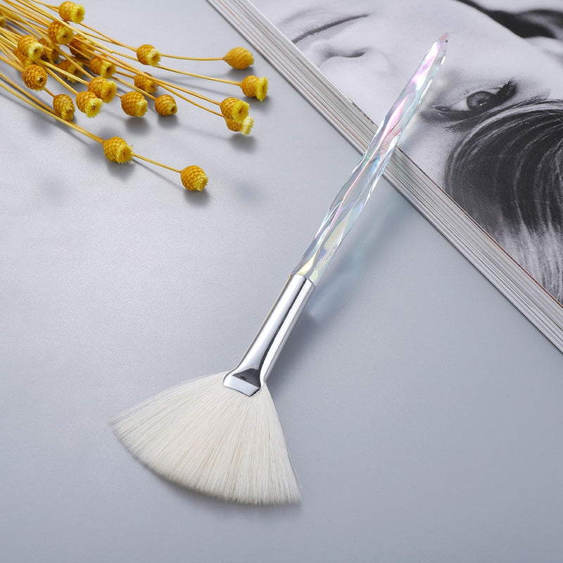 FLD 1 Piece Crystal Makeup Brush Soft Fan Brush Kabuki Brush High Quality Makeup Tool Face Cosmetic