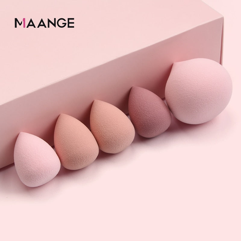 MAANGE 7/9/15pcs Makeup Brush Set+5pcs Mini Sponge Cosmetics for Face Natural Synthetic Hair Professional Beauty Makeup Tools