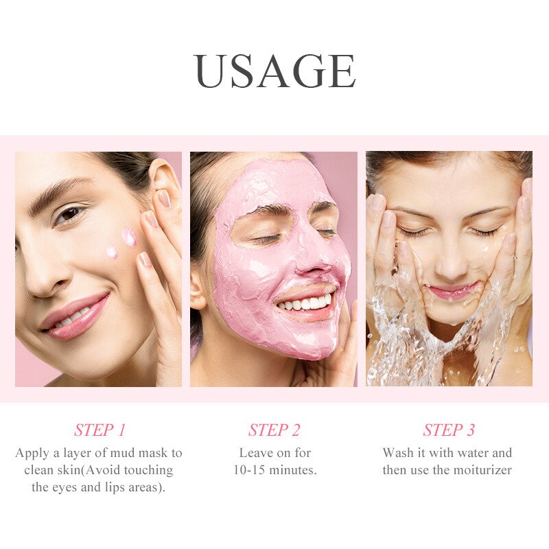 5pcs Japan Sakura Mud Face Mask Anti Wrinkle Night Facial Packs Skin Clean Dark Circle Moisturize Anti-Aging For Facecare