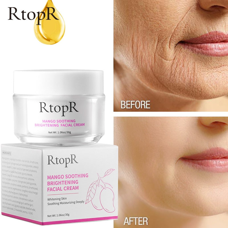 RtopR Face Cream Anti-Wrinkle Anti Aging Whitening Mango Bright Moisturizing Liquid Tights Nourishing Shrink Pores High Quality