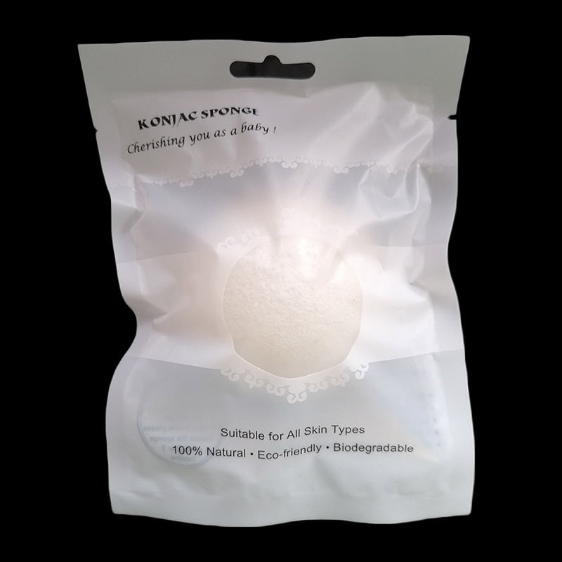 ShinBay 5pcs Konjac Sponge for Washing Face Round konjac konnyaku sponge Facial Cleansing Exfoliator Bathing Puff