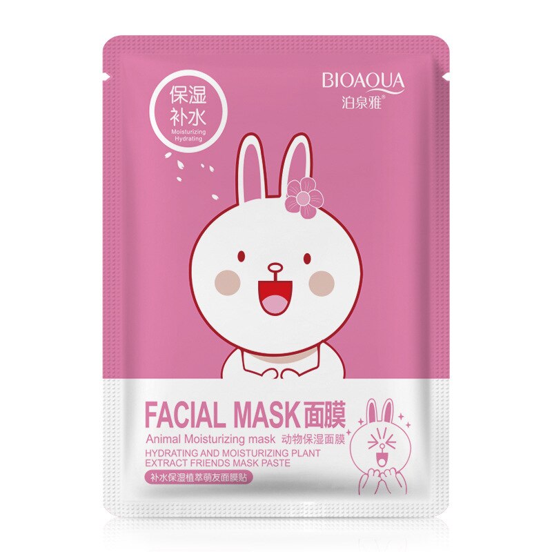 Green Tea Skin Care Plant Essence Face Mask Moisturizing Oil-Control Beauty Skin Pomegranate Rose Fruit Aloe Sheet Face Masks