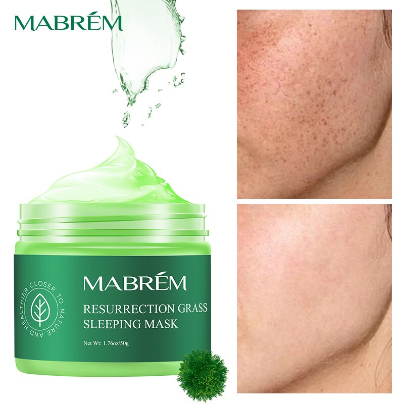 Resurrection Grass Sleeping Mask Soothes Repairs Damaged Skin Deeply Whitens Moisturizes Nourishes Stabilizes Resists Allergies