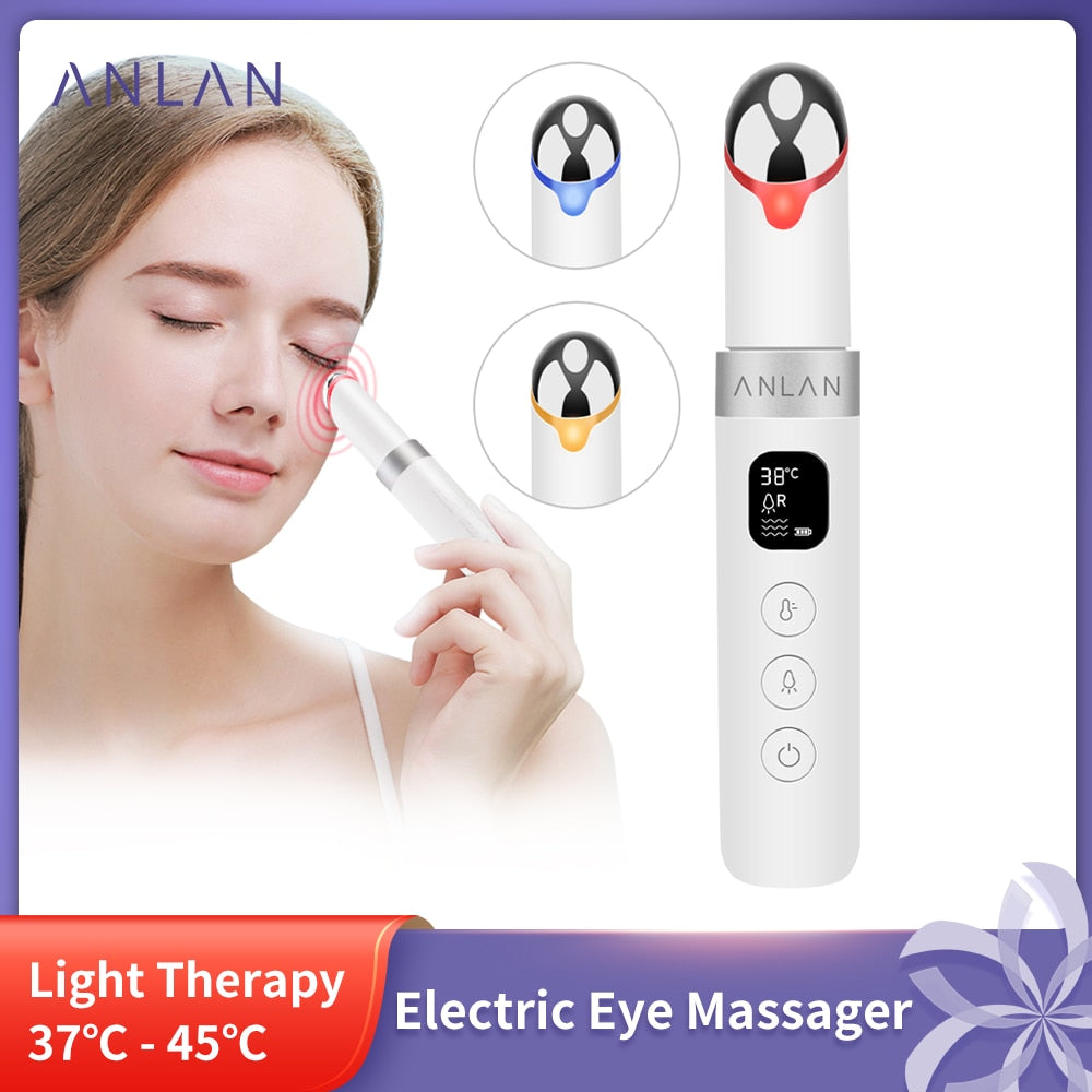 Electric Eye Massager Vibration Anti Age Eye Wrinkle Massager Dark Circle Removal Portable Eyes Care Thermotherapy Massage