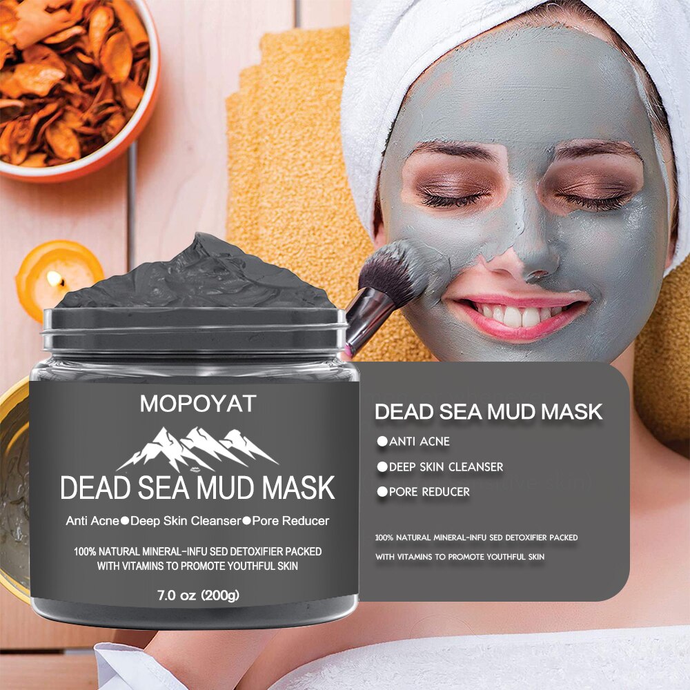 Dead Sea Mud Mask for Face and Body, Purifying Face Mask for Acne, Blackheads, and Oily Skin