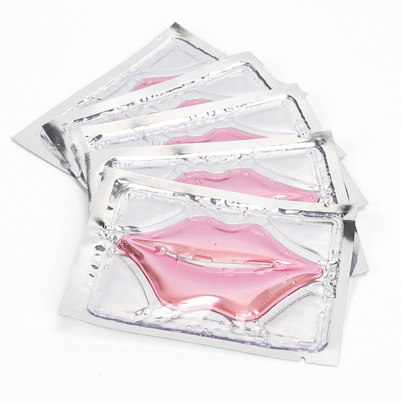 5pcs Crystal Collagen Lip Mask Lips Plumper Pink Lip Patches Moisture Essence Anti-wrinkle Korean Cosmetics Skin Care for Beauty