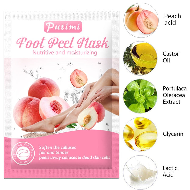 10 Pairs Exfoliating Feet Mask Foot Care Pedicure Socks Foot Masks for Heels Peeling Dead Skin Remover Feet SPA Skin Care