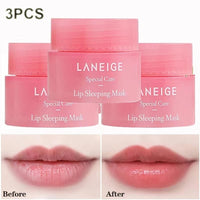3pcs Lip Balm Korea Berry Lips Sleep Mask Night Care Hydrated Maintenance 3g Laneige Pink Lips Whitening Cream Nourish Protect