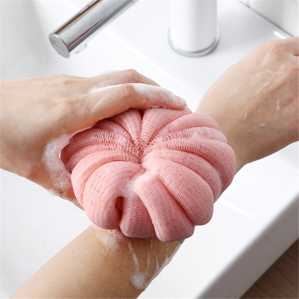 Bath Bubble Ball Exfoliating Scrubber Soft Shower Mesh Foaming Sponge Body Skin Cleaner Cleaning Tools Bathroom Accessories