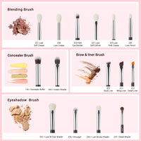 Jessup Eye Makeup Brushes Set 15pcs Precise Eyeshadow Brush Eyebrow EyeLiner Blending Concealer Natural Synthetic Black T177