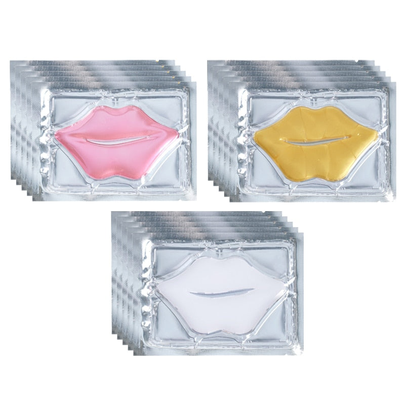 5pcs Crystal Collagen Lip Mask Lips Plumper Pink Lip Patches Moisture Essence Anti-wrinkle Korean Cosmetics Skin Care for Beauty