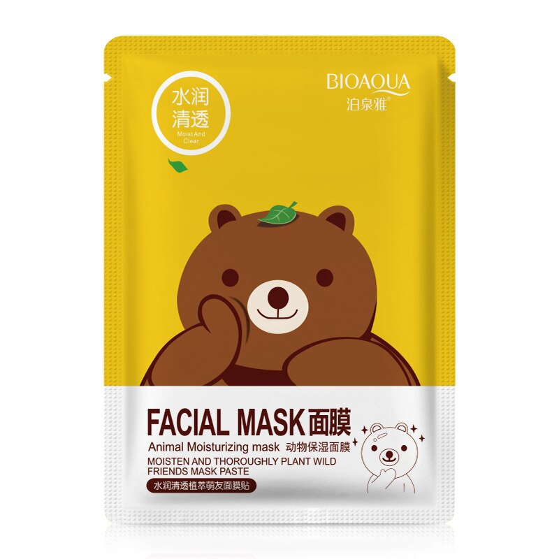 Green Tea Skin Care Plant Essence Face Mask Moisturizing Oil-Control Beauty Skin Pomegranate Rose Fruit Aloe Sheet Face Masks