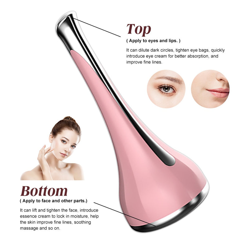 3 In 1 Face Spa Massager Ultrasonic Eye Beauty Devices Microcurrents Facial Lifting Led Face Light Therapy Skin Rejuvenation